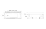 Foscari Gripped SUPERCAST 1700x700x550mm 0TH Bath w/Legs