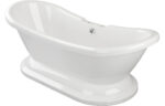 Galeno Free Standing 1760x700x720mm 2TH Bath w/Base - White