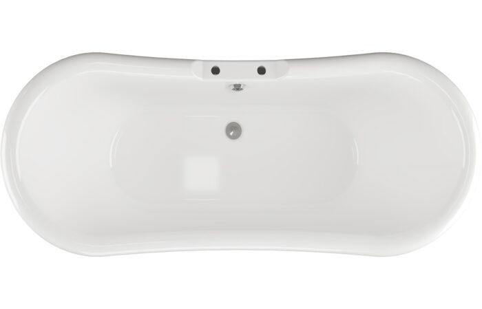 Galeno Free Standing 1760x700x720mm 2TH Bath w/Base - White