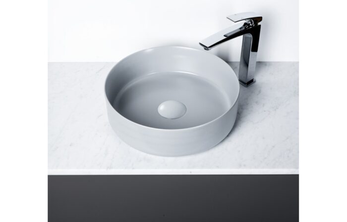 Ravel 355mm Ceramic Round Washbowl & Waste - Matt White