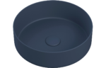 Ravel 355mm Ceramic Round Washbowl & Waste - Matt Deep Blue