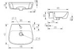 Fiorlu 495x415mm 1TH Semi Recessed Basin