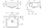 Gonda 495x445mm 2TH Semi Recessed Basin