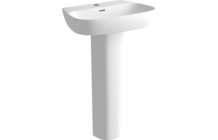 Fiore 600x400mm 1TH Basin & Full Pedestal