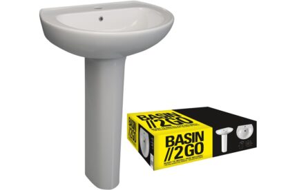 Veneza 573x460mm 1TH Basin & Full Pedestal