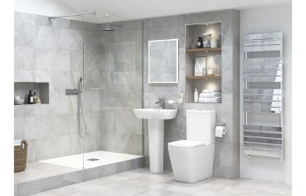 Fiore 600x400mm 1TH Basin & Full Pedestal