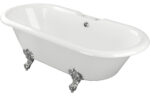 Yaleno Free Standing 1690x740x620mm 2TH Bath w/Feet - Black