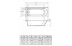 Single End 1700x700x400mm 0TH Bath w/Legs