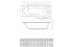 P-Shape 1700x700-850x410mm 0TH Shower Bath Panel & Screen (LH)