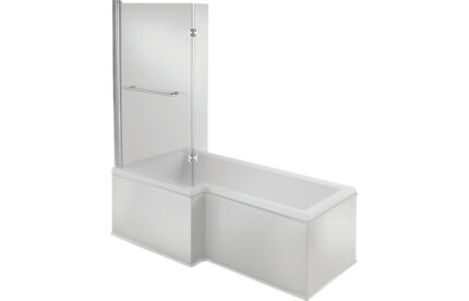 Umberto L Shape 1700x850x560mm 0TH Shower Bath Pack (LH)