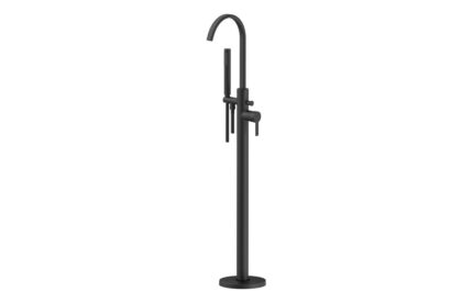 Lago Floor Standing Bath/Shower Mixer - Matt Black