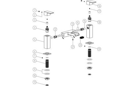 Solara Bath Filler - Chrome