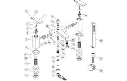 Puro Bath/Shower Mixer & Shower Kit - Chrome