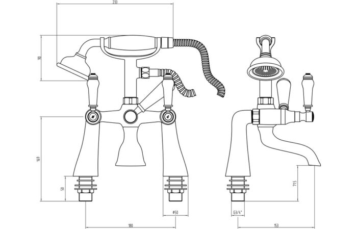 Mondo Bath/Shower Mixer - Chrome