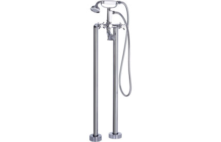 Riso Floor Standing Bath/Shower Mixer - Chrome