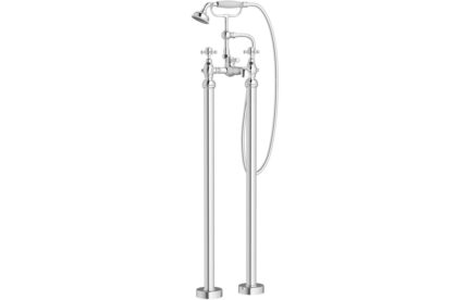 Brio Floor Standing Bath/Shower Mixer & Shower Kit - Chrome