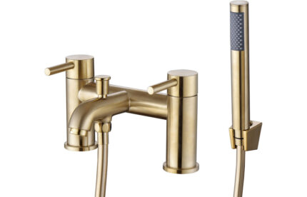 Stella Bath/Shower Mixer & Bracket - Brushed Brass