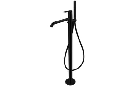 Vento Timea Floor Standing Bath/Shower Mixer - Matt Black