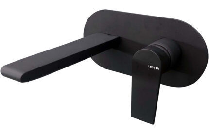 Vento Timea Wall Mounted Basin Mixer - Matt Black