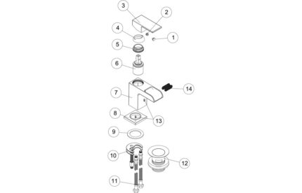 Solara Cloakroom Basin Mixer - Chrome