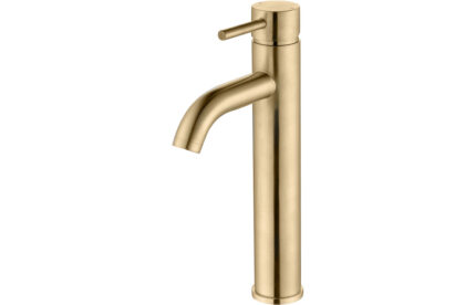 Stella Tall Basin Mixer - Brushed Brass