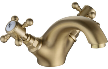 Brio Basin Mixer & Pop Up Waste - Brushed Brass