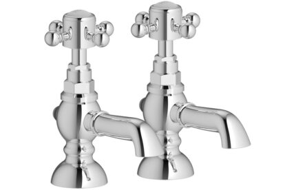 Brio Basin Pillar Taps - Chrome