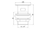 Slotted Flip Plug Basin Waste - Chrome