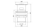 Slotted Round Basin Waste - Chrome