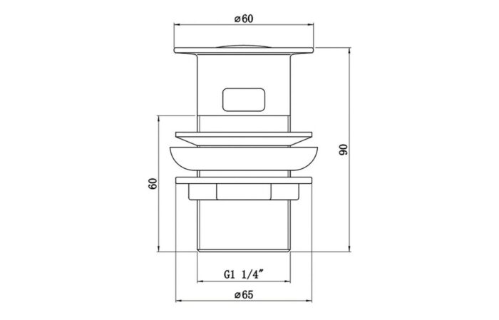Slotted Round Basin Waste - Chrome