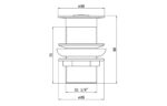 Unslotted Round Basin Waste - Chrome