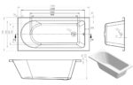 Silvano Round Single End 1500x700x550mm 0TH Bath w/Legs