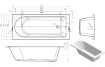 Silvano Round Single End 1500x700x550mm 0TH Bath w/Legs