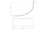 Torello 1500x950x600mm 0TH Offset Corner Bath w/Legs (LH)