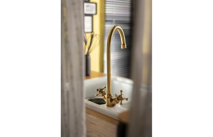 Demora Balfour Monobloc Mixer Tap - Antique Brass