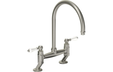 Abode Ludlow Bridge Mixer Tap - Brushed Nickel