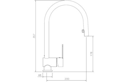 Demora Thia Monobloc Mixer Tap - Chrome