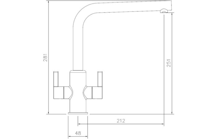 Demora Thia Monobloc Mixer Tap - Brushed Nickel