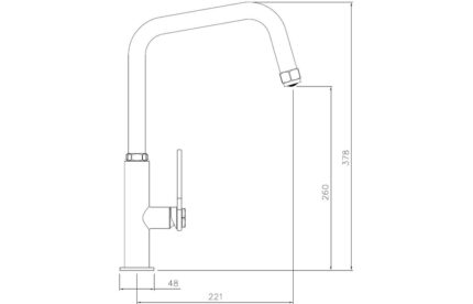 Abode Hex Single Lever Mixer Tap - Brushed Nickel/Black