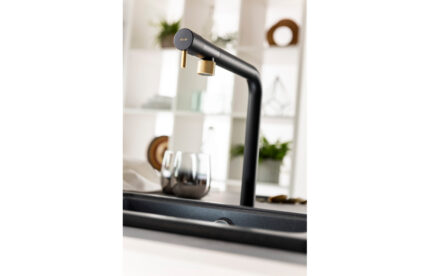 Demora Tbone Single Lever Mixer Tap - Matt Black