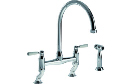 Abode Astbury Bridge Mixer Tap w/Handspray - Chrome