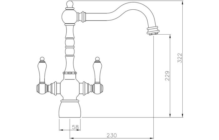 Demora Rocciabella Monobloc Mixer Tap - Chrome