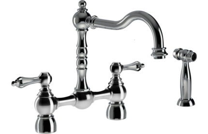 Abode Bayenne Bridge Mixer Tap w/Handspray - Chrome