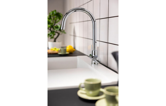 Demora Axon Monobloc Mixer Tap - Chrome
