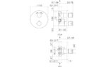 Vema Round Two Outlet Thermostatic Valve