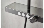 Vento Thermostatic Shower Column w/Fixed Head Riser Shelf & Foot Wash