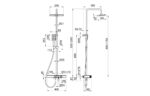 Vento Thermostatic Shower Column w/Fixed Head Riser