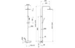 Vento Thermostatic Shower Column w/Fixed Head & Riser - St/Steel