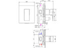 Vema Lys Concealed Two Outlet Shower Mixer w/Diverter