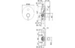 Vema Maira Black Concealed Two Outlet Shower Mixer w/Diverter